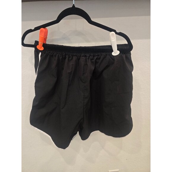 Black Athletic Running Shorts With White Trim XL - Picture 2 of 3